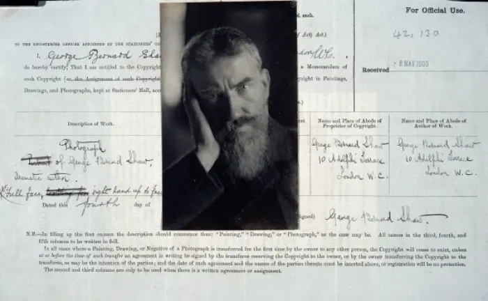 Framed Print : George Bernard Shaw copyright Framed Print : George Bernard Shaw copyright