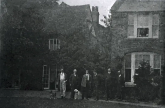 Framed Print : George Davidson and Engineering Staff Outside The Drawi? Framed Print : George Davidson and Engineering Staff Outside The Drawi?