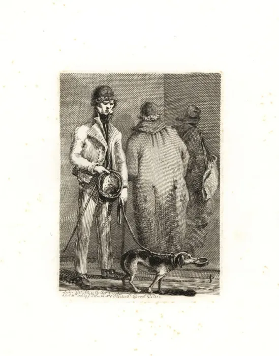 Framed Print : George Dyball, a blind beggar in a sailor s Framed Print : George Dyball, a blind beggar in a sailor s