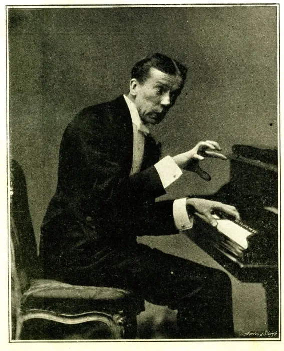 Framed Print : George Grossmith, comedian, playing piano (4 of 4) Date: 1890s Framed Print : George Grossmith, comedian, playing piano (4 of 4) Date: 1890s