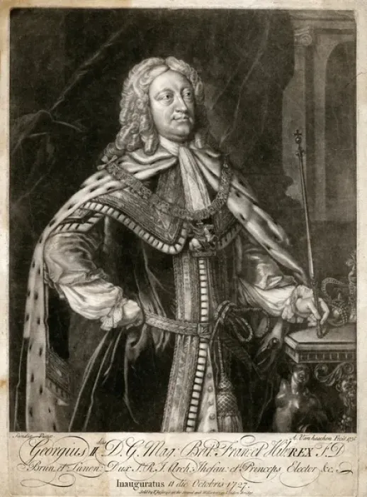 Framed Print : George II (1683 - 1760). King of Great Britain and Ireland (1727 - 1760). Date: 1727 Framed Print : George II (1683 - 1760). King of Great Britain and Ireland (1727 - 1760). Date: 1727