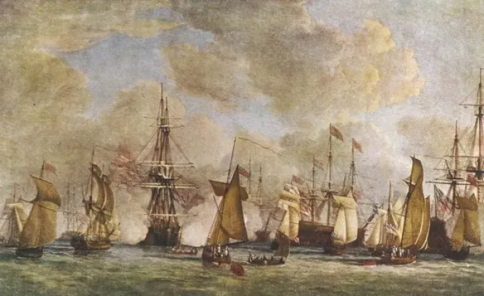 Framed Print : George III Reviews Fleet Framed Print : George III Reviews Fleet