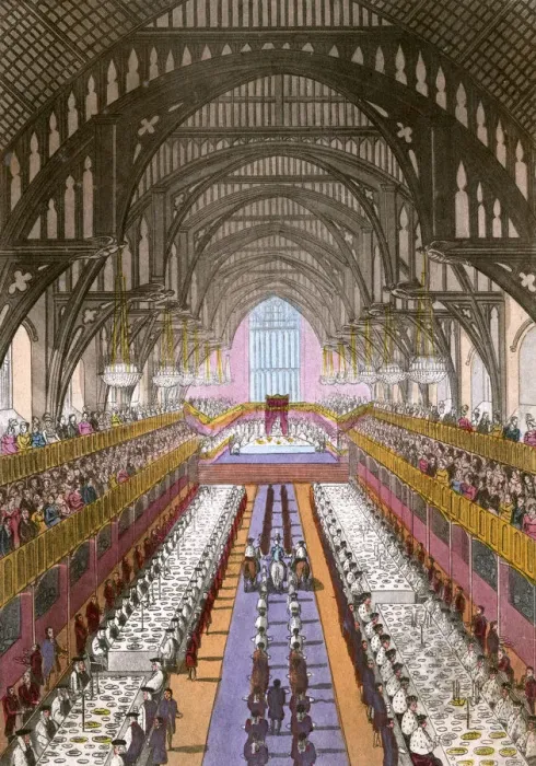 Framed Print : GEORGE IV BANQUET 1820 Framed Print : GEORGE IV BANQUET 1820