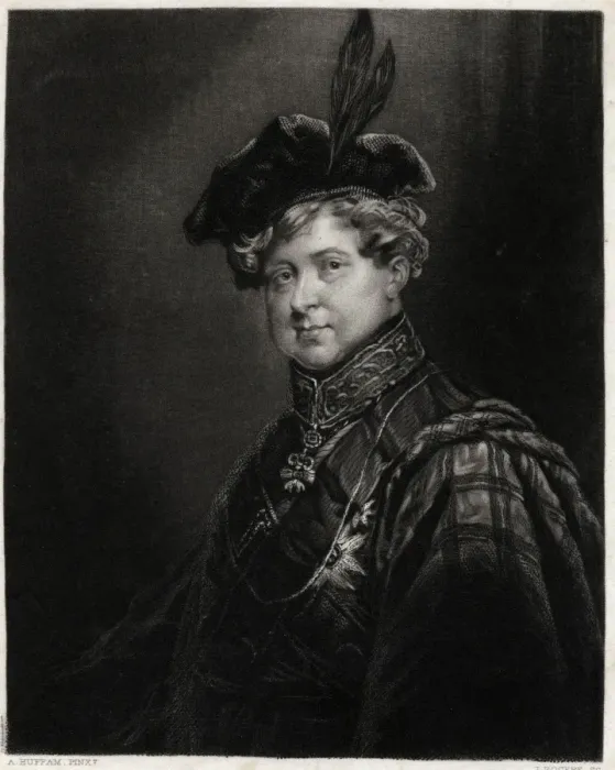 Framed Print : George IV in Bonnet Framed Print : George IV in Bonnet