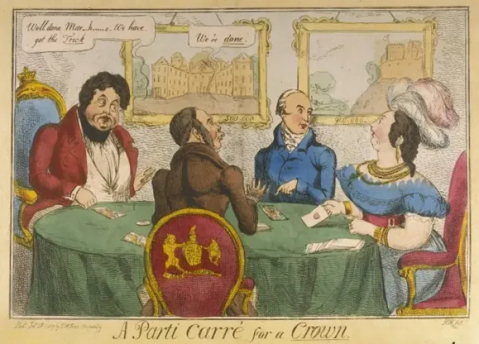 Framed Print : George IV Satire (Cards) Framed Print : George IV Satire (Cards)