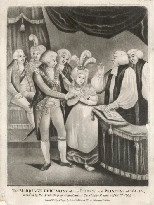 Framed Print : GEORGE IV WEDS CAROLINE