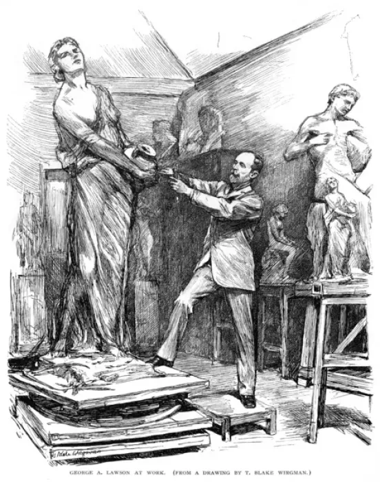 Framed Print : George Lawson, Sculptor Framed Print : George Lawson, Sculptor