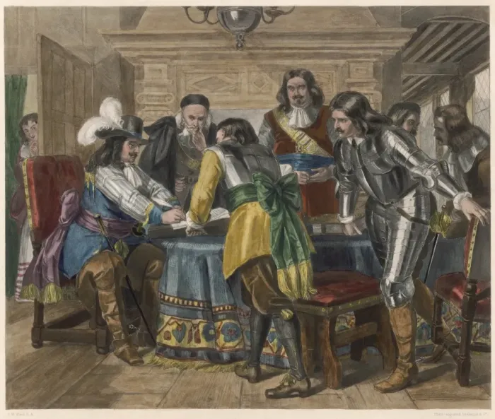 Framed Print : George Monck &parliament Framed Print : George Monck &parliament