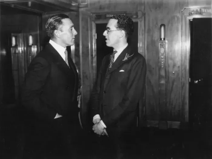 Framed Print : George O Brien and Victor Stiebel Framed Print : George O Brien and Victor Stiebel