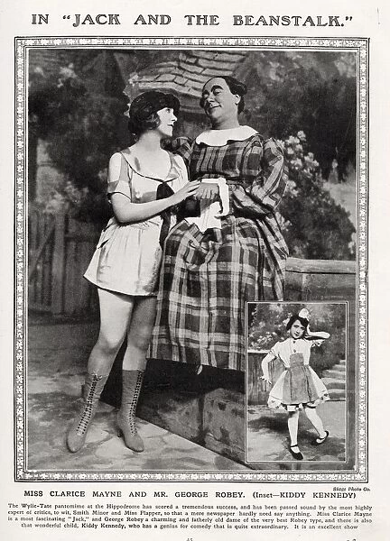 George Robey and Clarice Mayne as Dame Trot and Jack in the 1921-2 pantomime