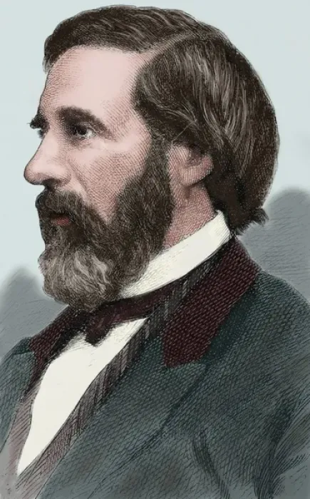 Framed Print : George S. Boutwell (1818-1905). Colored engraving Framed Print : George S. Boutwell (1818-1905). Colored engraving