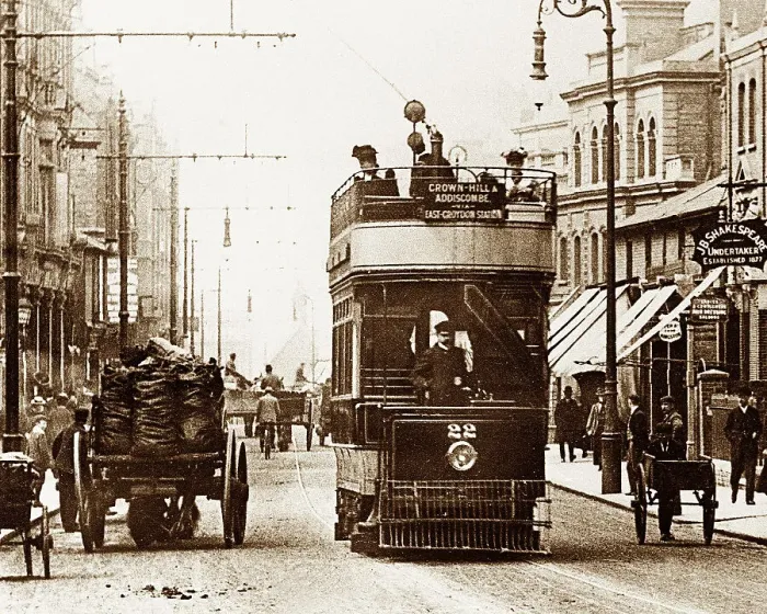 Framed Print : George Street, Croydon, early 1900s Framed Print : George Street, Croydon, early 1900s