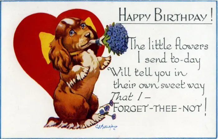 Framed Print : George Studdy Birthday card Framed Print : George Studdy Birthday card