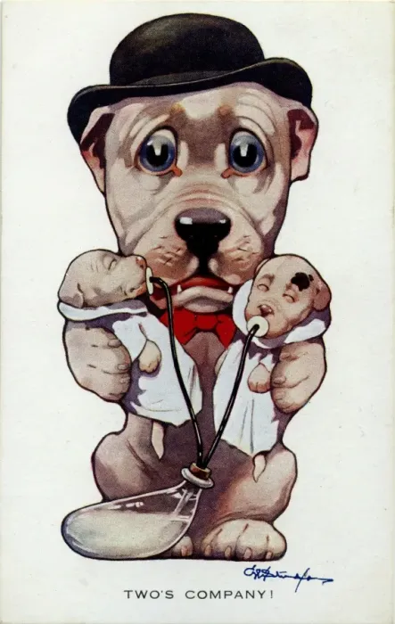 Framed Print : George Studdy Bonzo postcard Framed Print : George Studdy Bonzo postcard