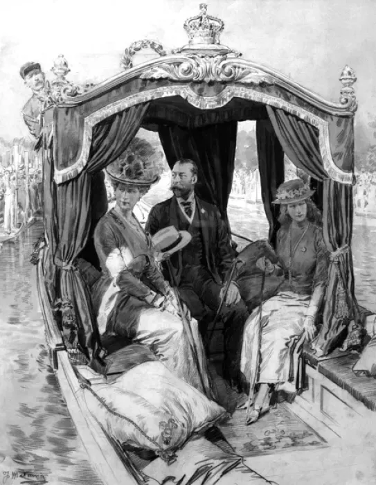 Framed Print : George V, Queen Mary and Princess Mary Framed Print : George V, Queen Mary and Princess Mary