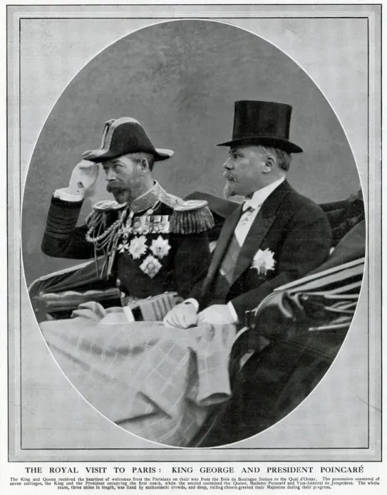 Framed Print : George V visits President Poincare