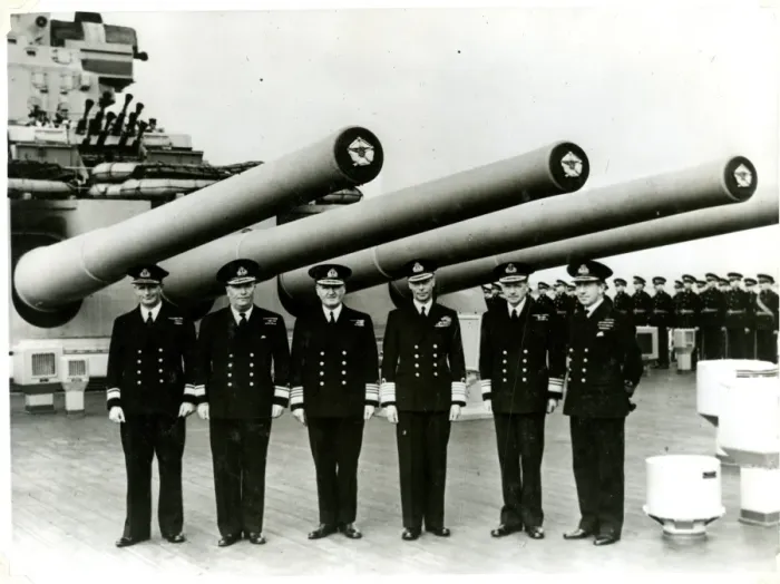 Framed Print : George VI on board HMS Duke of York, Scapa Flow, WW2 Framed Print : George VI on board HMS Duke of York, Scapa Flow, WW2