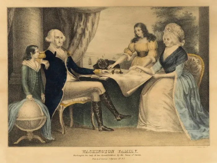 Framed Print : George Washington Family Framed Print : George Washington Family