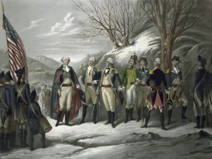 Framed Print : George Washington and his officers Framed Print : George Washington and his officers