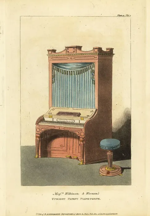 Framed Print : George Wilkinson and Robert Wornum's Upright Patent Piano-Fort