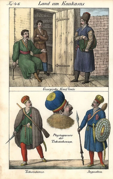 Georgian store, and Circassian and Ingush man