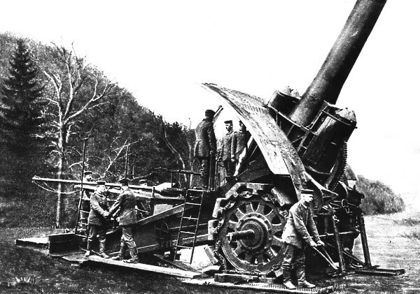 German 42cm Big Bertha howitzer, Western Front, WW1