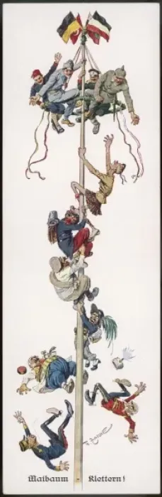 Framed Print : German Allies at the top of the pole Framed Print : German Allies at the top of the pole