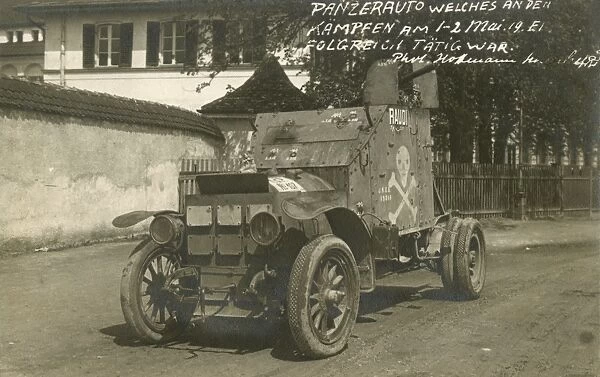 German armoured car with bullet holes - Munich