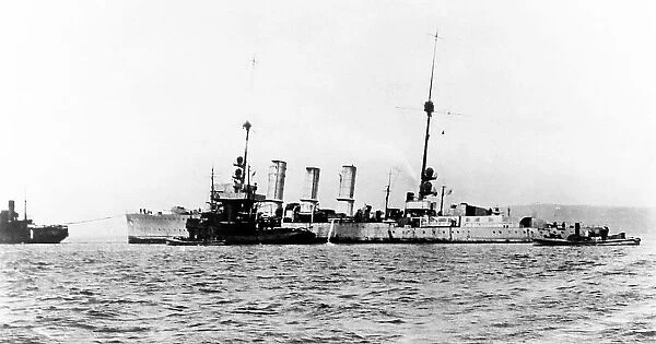 German Battle Cruiser Nuremburg re-floated