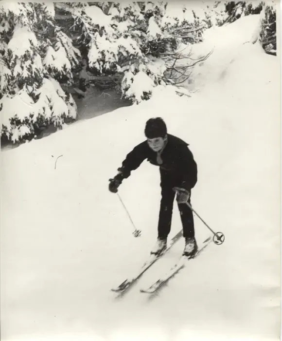 Framed Print : German boy scout learning to ski Framed Print : German boy scout learning to ski
