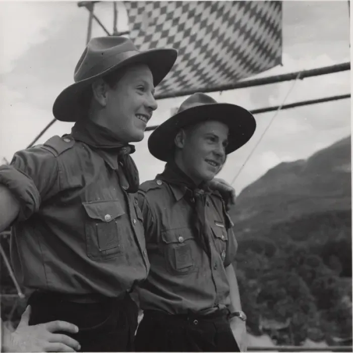Framed Print : Two German boy scouts in Bavaria Framed Print : Two German boy scouts in Bavaria