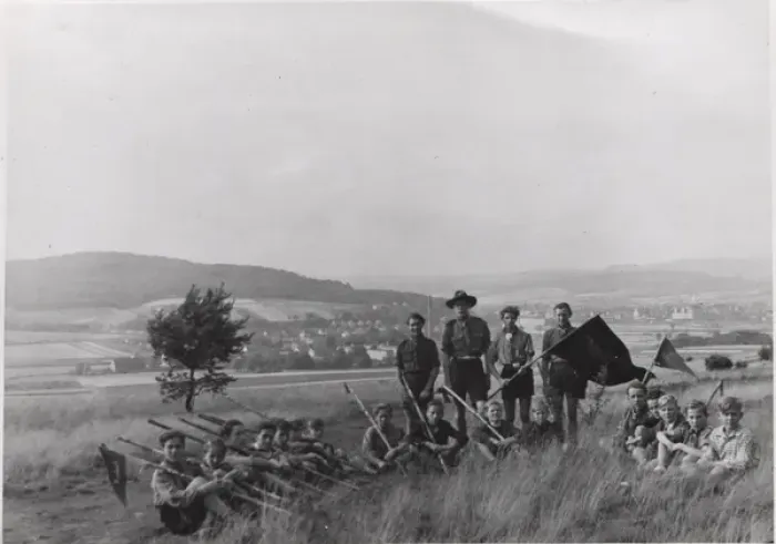 Framed Print : German boy scouts in British Zone, Germany Framed Print : German boy scouts in British Zone, Germany
