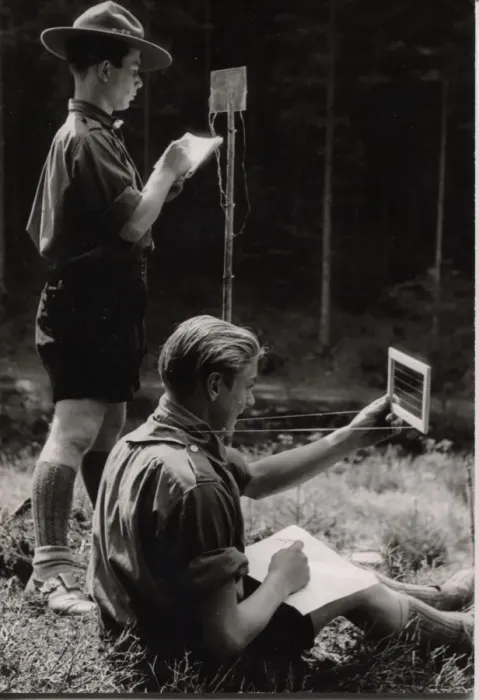 Framed Print : Two German boy scouts at camp Framed Print : Two German boy scouts at camp