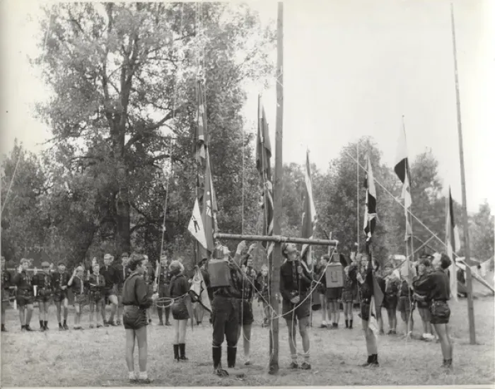 Framed Print : German boy scouts at camp, Forchheim, Germany Framed Print : German boy scouts at camp, Forchheim, Germany