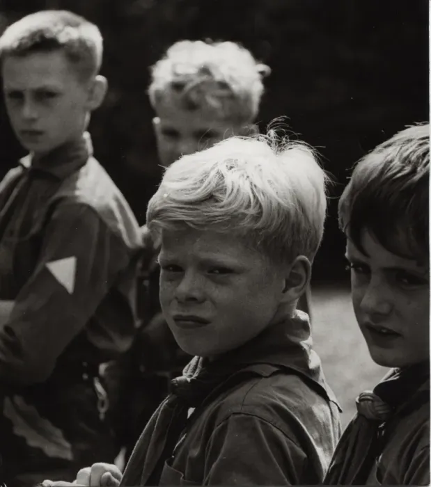 Framed Print : Four German boy scouts on an outdoor activity Framed Print : Four German boy scouts on an outdoor activity