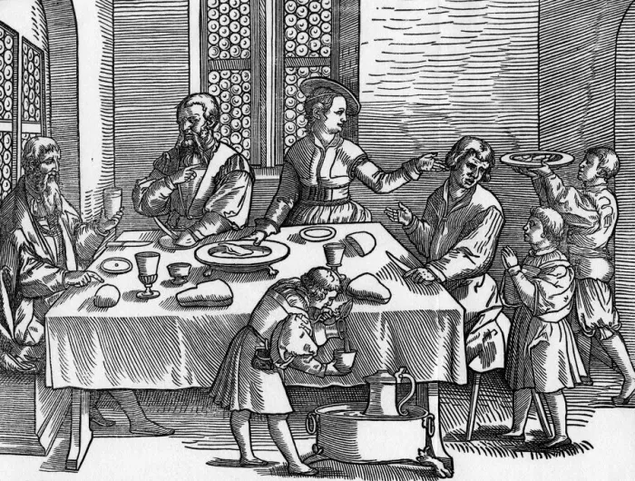 Framed Print : GERMAN C16 DINNER Framed Print : GERMAN C16 DINNER