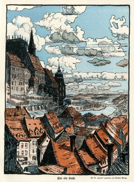 Framed Print : GERMAN CASTLED CITY Framed Print : GERMAN CASTLED CITY