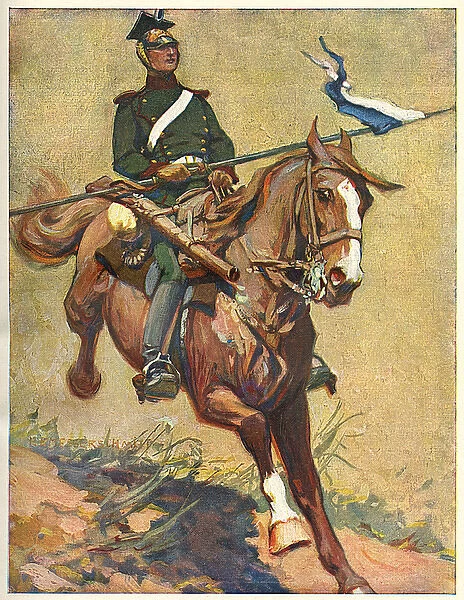 German Cavalry. BAYRISCHER ULAN (Bavarian Uhlan) Date: 1914