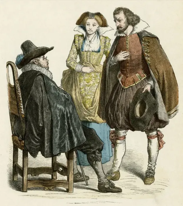 Framed Print : German Costume C. 1615 Framed Print : German Costume C. 1615