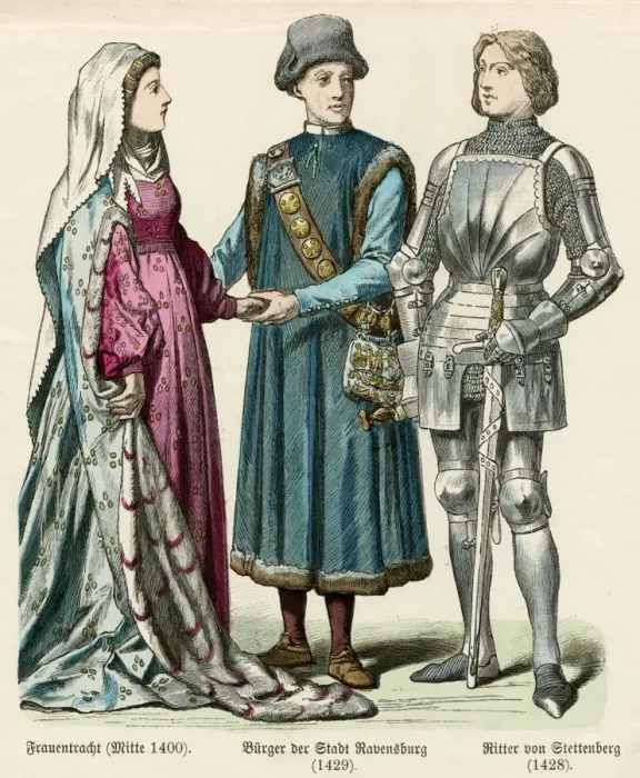 Framed Print : German Costume Early C15 Framed Print : German Costume Early C15