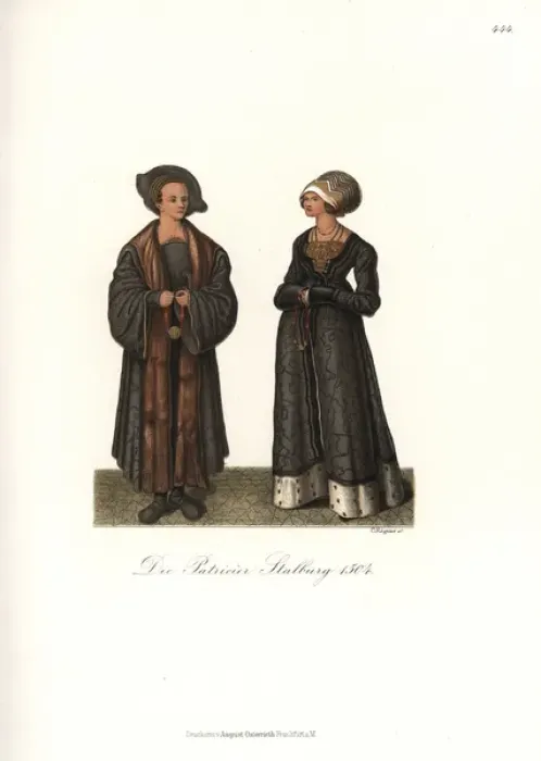 Framed Print : German costume of the nobility, 1504 Framed Print : German costume of the nobility, 1504