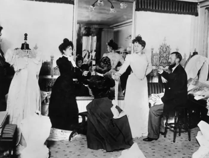 Framed Print : German Dressmakers 1900 Framed Print : German Dressmakers 1900