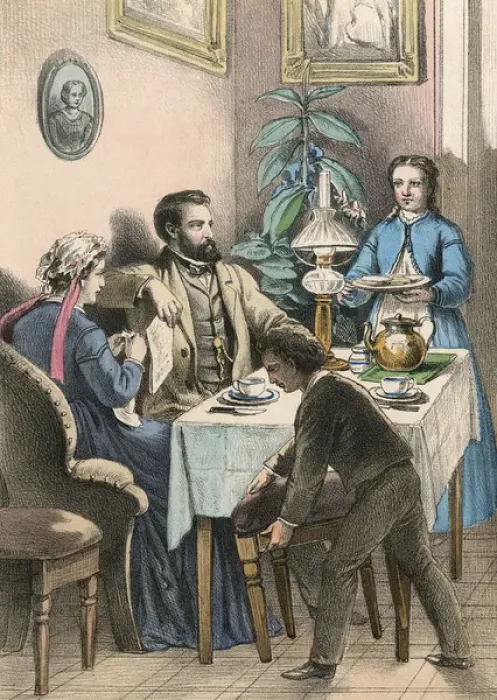 Framed Print : German Family Scene Framed Print : German Family Scene
