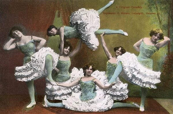German female dance troupe striking a sculptural pose