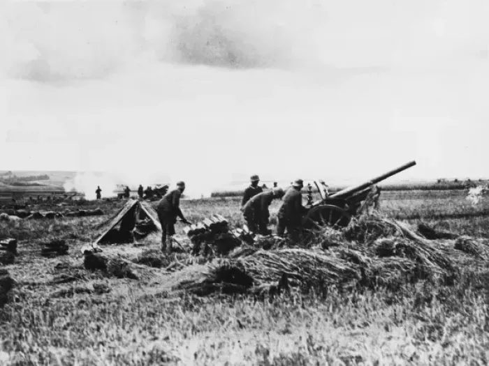 Framed Print : German Field Gun Battery 1918 Framed Print : German Field Gun Battery 1918