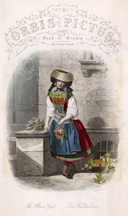 Framed Print : GERMAN FLOWER SELLER Framed Print : GERMAN FLOWER SELLER