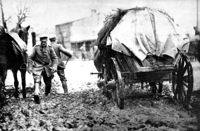 Framed Print : German Forage Wagon - Polish Road Framed Print : German Forage Wagon - Polish Road