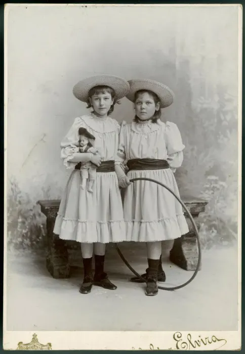 Framed Print : TWO GERMAN GIRLS 19C Framed Print : TWO GERMAN GIRLS 19C