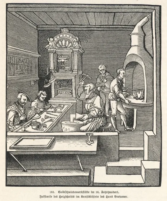 Framed Print : German Goldsmiths / C16 Framed Print : German Goldsmiths / C16