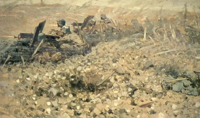 Framed Print : German gunners on the Somme, France, WW1 Framed Print : German gunners on the Somme, France, WW1